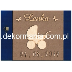 Metryczka na ścianę do pomalowania,  z imieniem ,płyta MDF #6mm ,  21x21cm